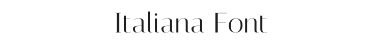 Italiana Font Preview