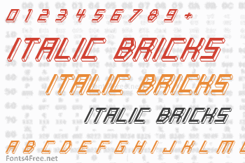 Italic Bricks Font