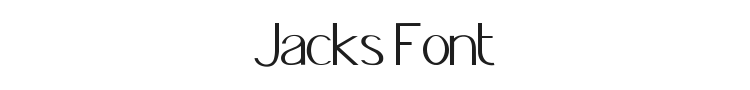 Jacks Font Preview