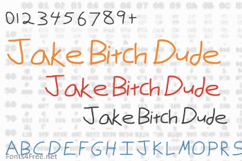 Jake Bitch Dude Font