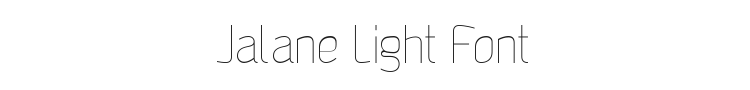 Jalane Light Font Preview