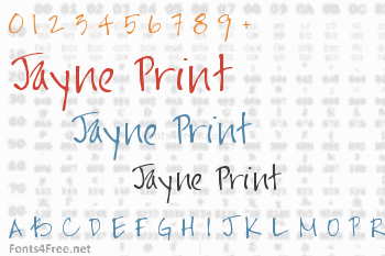 Jayne Print Font