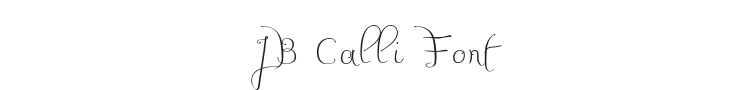 JB Calli Font Preview