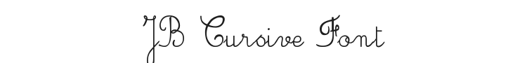 JB Cursive Font Preview