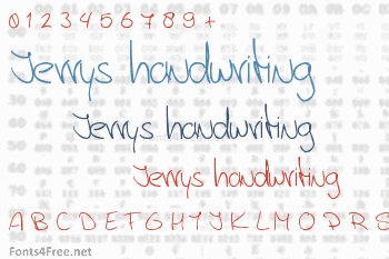 Jerrys handwriting Font