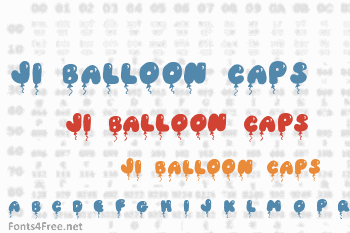 JI Balloon Caps Font