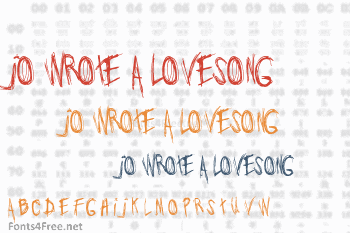 Jo wrote a lovesong Font