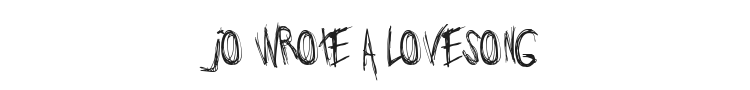 Jo wrote a lovesong Font Preview