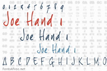 Joe Hand 1 Font