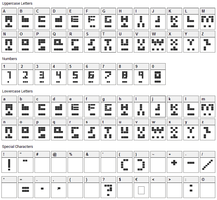 Joeytisoy Font Character Map