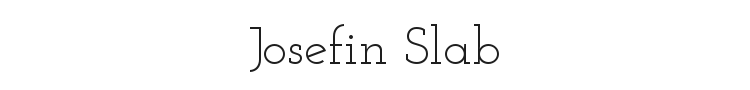 Josefin Slab Font Preview