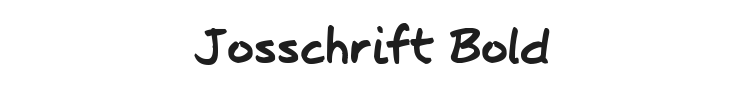 Josschrift Bold Font