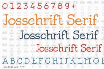 Josschrift Serif Font