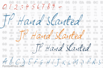 JP Hand Slanted Font