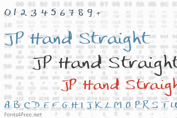 JP Hand Straight Font