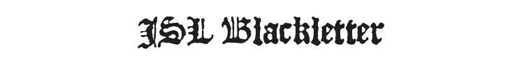 JSL Blackletter Font Preview