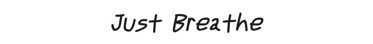 Just Breathe Font Preview