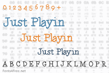 Just Playin Font