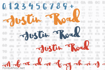 Justin Road Font