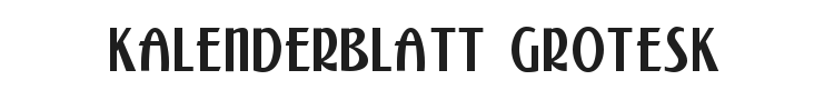 Kalenderblatt Grotesk Font