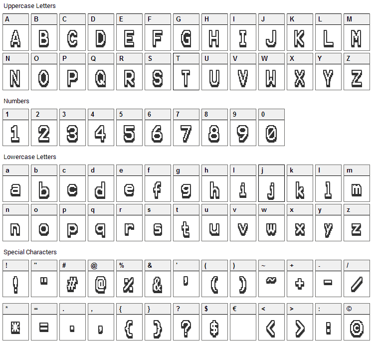 Karma Future Font Character Map