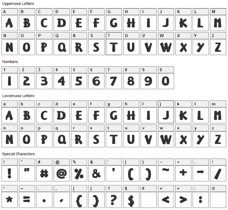 Keiser Sousa Font Character Map