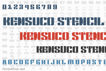 Kensuco Stencil Font