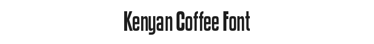 Kenyan Coffee Font Preview