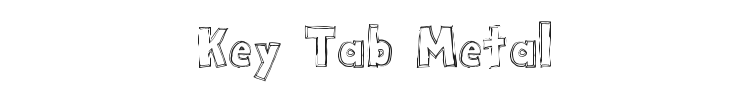 Key Tab Metal Font Preview