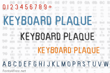Keyboard Plaque Font