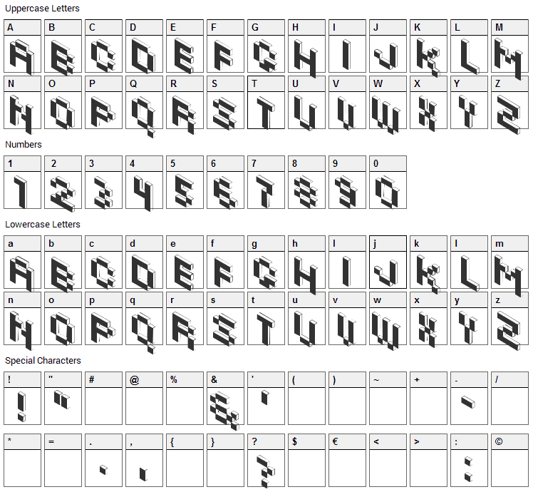 Khalijaka Font Character Map