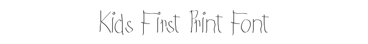 Kids First Print Font