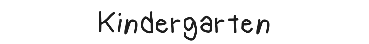 Kindergarten Font Preview