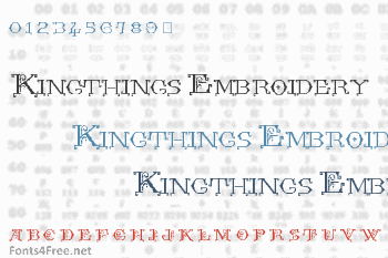 Kingthings Embroidery Font
