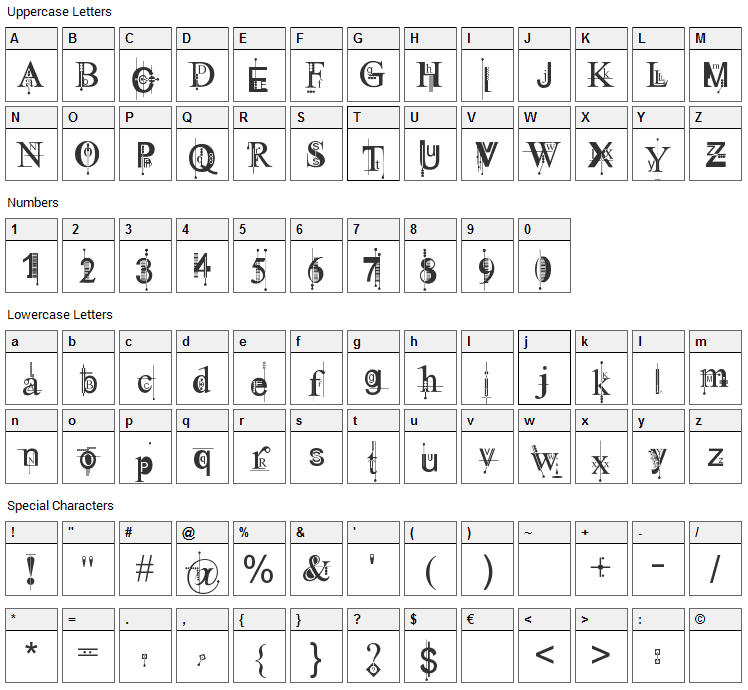 Kingthings Piquenmeex Font Character Map