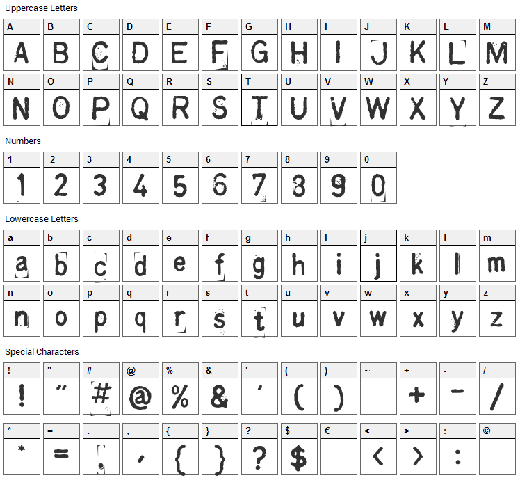 Kingthings Printingkit Font Character Map