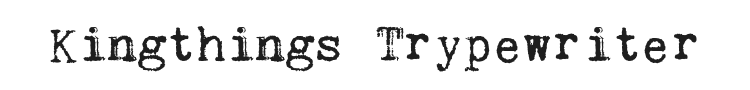 Kingthings Trypewriter Font