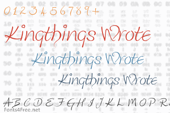 Kingthings Wrote Font