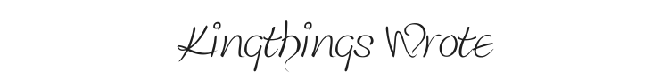 Kingthings Wrote Font