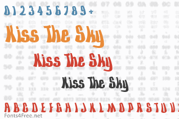 Kiss The Sky Font