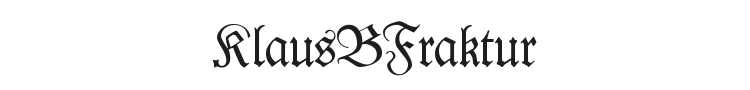 KlausBFraktur Font