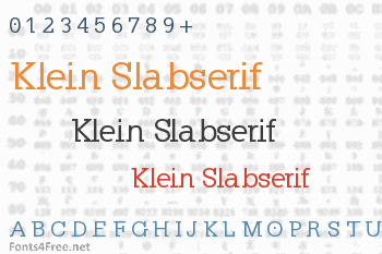 Klein Slabserif Font