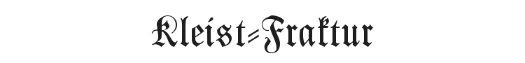 Kleist-Fraktur Font Preview