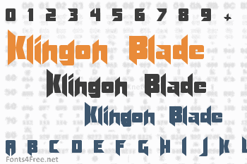 Klingon Blade Font