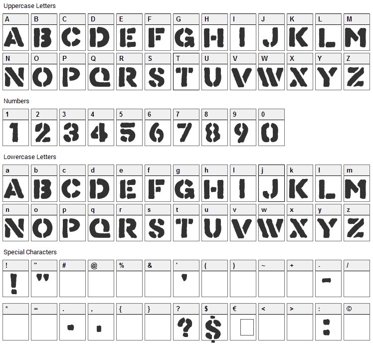 Know Your Product Font Character Map