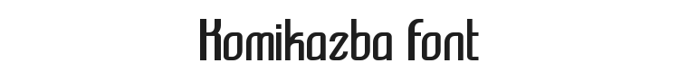 Komikazba Font