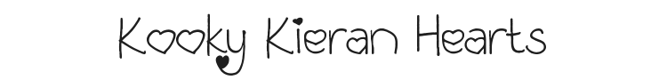 Kooky Kieran Hearts Font
