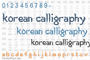 Korean Calligraphy Font