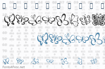 KR Butterflies Font