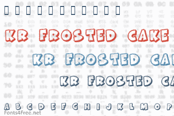 KR Frosted Cake Font